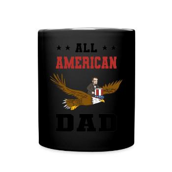 USA Flagge | Patriot Patriotismus Amerika Geschenk - Tasse einfarbig - Schwarz - Vorne