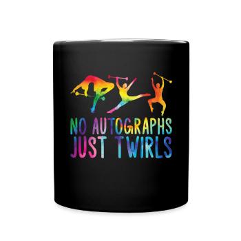Baton Twirling Girl Twirler Majorette - Full Colour Mug - black - Front