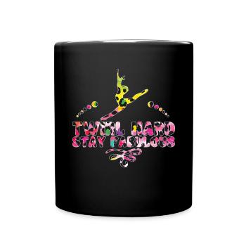 Bâton Twirling Fille Twirler Majorette - Mug uni - noir - Devant