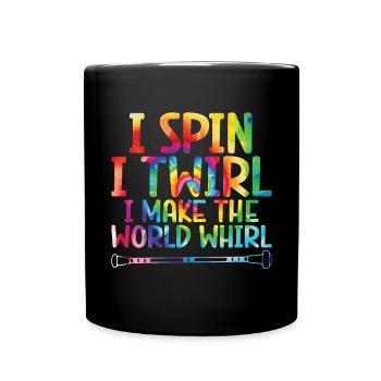 Bâton Twirling Fille Twirler Majorette - Mug uni - noir - Devant