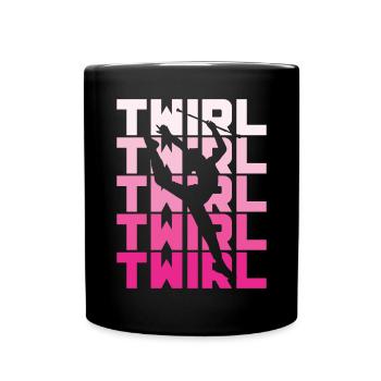Bâton Twirling Girl Twirler Majorette - Mug uni - noir - Devant