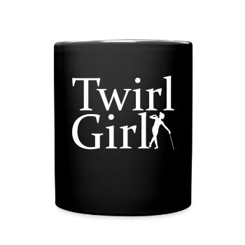 Bâton Twirling Fille Twirler Majorette - Mug uni - noir - Devant