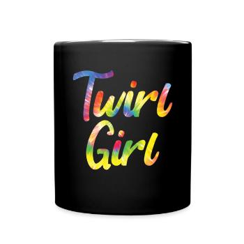 Baton Twirling Girl Twirler Majorette - Full Colour Mug - black - Front
