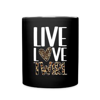 Bâton Twirling Fille Twirler Majorette - Mug uni - noir - Devant