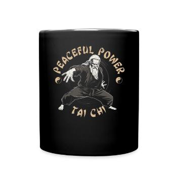 Tai Chi Taijiquan Peaceful Power Tai Chi Chuan - Tasse einfarbig - Schwarz - Vorne