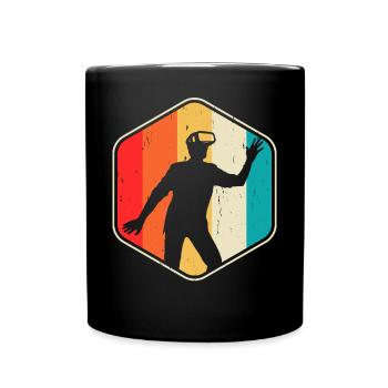 VR Virtuel Reality - Tasse einfarbig - Schwarz - Vorne
