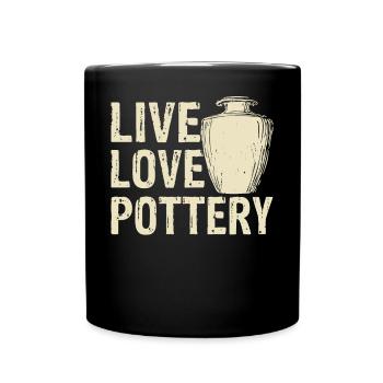 Pottery Pottery Pottery - Full Colour Mug - black - Front