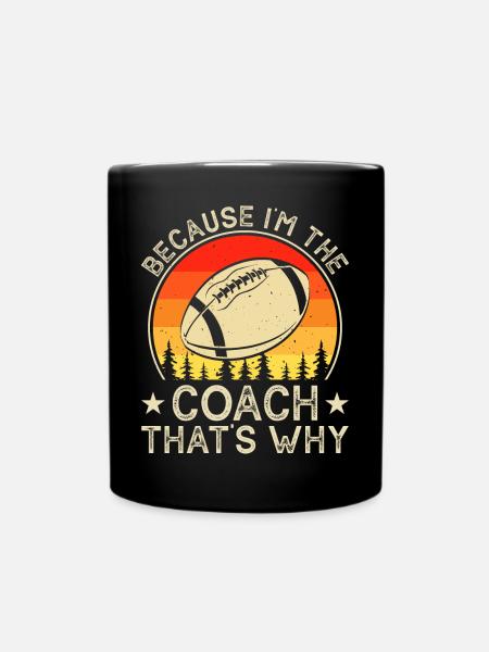 Football Coach - Tasse einfarbig - Schwarz