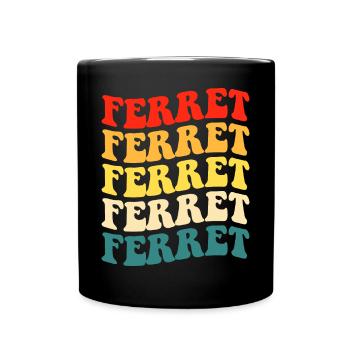 Frettchen - Tasse einfarbig - Schwarz - Vorne