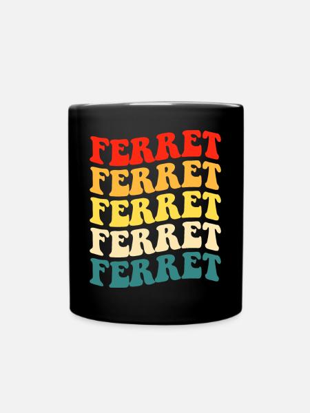 Frettchen - Tasse einfarbig - Schwarz