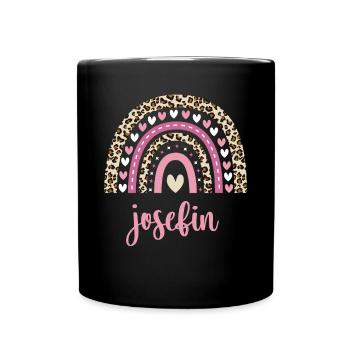Josefin Regenbogen Name Geburtstag Josefin - Tasse einfarbig - Schwarz - Vorne