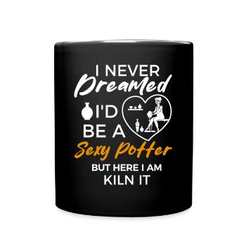 Pottery Lovers Clay Ceramic Kiln - Full Colour Mug - black - Front