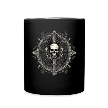 Gothik Okkult Rabe Gotik Schwarze Szene Wicca - Tasse einfarbig - Schwarz - Vorne