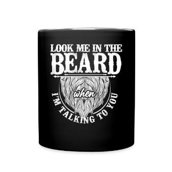 Amant barbe Homme barbu Regarde-moi - Mug uni - noir - Devant