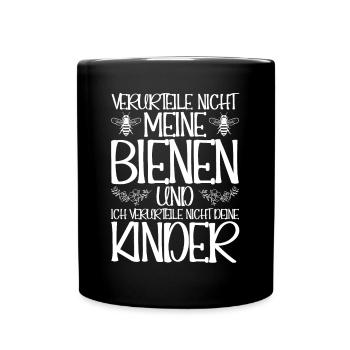 Bienenliebhaber Imkeranzug Bienenzüchter Honig - Tasse einfarbig - Schwarz - Vorne