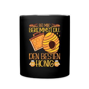 Bienenliebhaber Imkerazug Honig Bienenzüchter - Tasse einfarbig - Schwarz - Vorne
