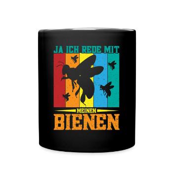 Bienenzüchter Honig Imkeranzug Bienenliebhaber - Tasse einfarbig - Schwarz - Vorne