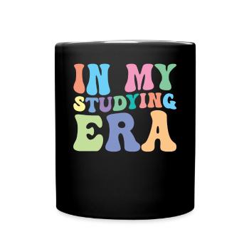 Study Retro Groovy Student - Full Colour Mug - black - Front