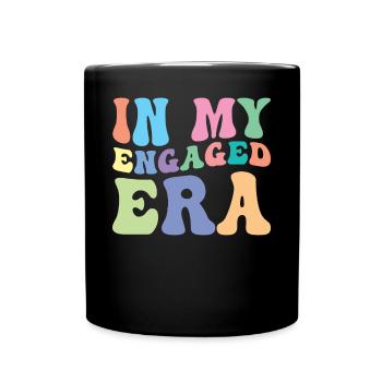 Engagement Retro Groovy Fiancée - Mug uni - noir - Devant