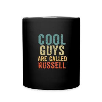 Les mecs cool s’appellent russell - Mug uni - noir - Devant