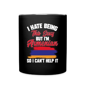 Drapeau arménien Arménie - Mug uni - noir - Devant