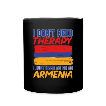 Drapeau arménien Arménie - Mug uni - noir - Devant