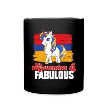 Armenische Flagge Armenien - Tasse einfarbig - Schwarz - Vorne