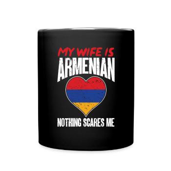 Drapeau arménien Arménie - Mug uni - noir - Devant