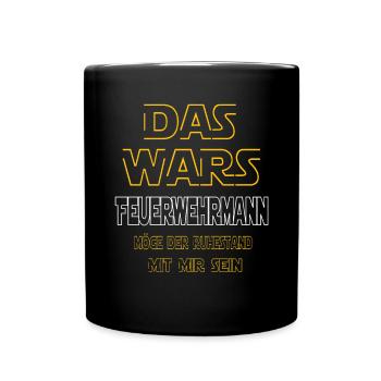 Rente Feuerwehrmann Rente Geschenk - Tasse einfarbig - Schwarz - Vorne