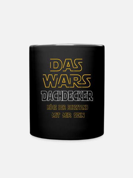 Rente Dachdecker Rente Geschenk - Tasse einfarbig - Schwarz