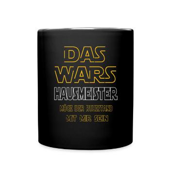 Rente Hausmeister Rente Geschenk - Tasse einfarbig - Schwarz - Vorne