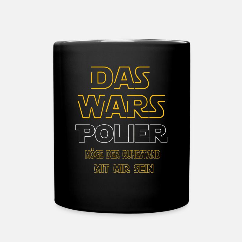 Rente Polier Rente Geschenke - Tasse einfarbig - Schwarz