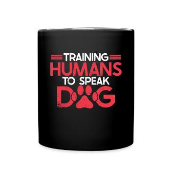 Hundetrainer Welpe Lustiges Haustier Training - Tasse einfarbig - Schwarz - Vorne