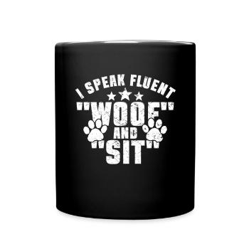 Hundetrainer Welpe Lustiges Haustier Training - Tasse einfarbig - Schwarz - Vorne