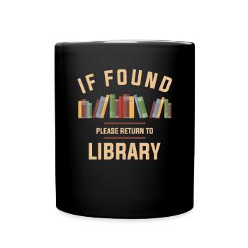 Hilarious Library Art Perfect for Book Lovers - Full Colour Mug - black - Front