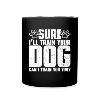 Hundetrainer Welpe Lustiges Haustier Training - Tasse einfarbig - Schwarz - Vorne