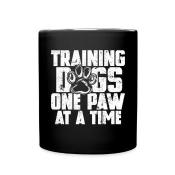 Hundetrainer Welpe Lustiges Haustier Training - Tasse einfarbig - Schwarz - Vorne