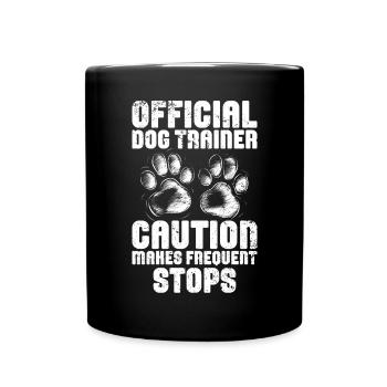 Hundetrainer Welpe Lustiges Haustier Training - Tasse einfarbig - Schwarz - Vorne