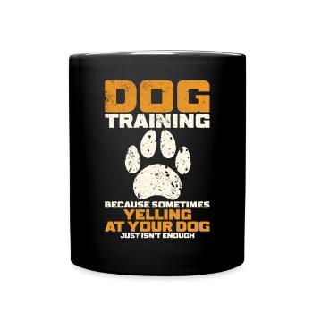 Hundetrainer Welpe Lustiges Haustier Training - Tasse einfarbig - Schwarz - Vorne