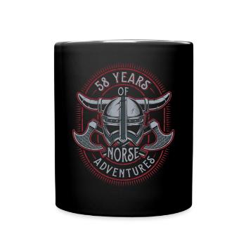 58 ans d’aventures nordiques - 58e anniversaire - Mug uni - noir - Devant