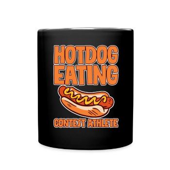 Hotdog Eating Contest Athlete 4 - Tasse einfarbig - Schwarz - Vorne