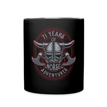 71 Years of Norse Adventures - 71. - Full Colour Mug - black - Front
