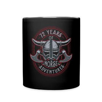 72 ans d’aventures nordiques - 72e anniversaire - Mug uni - noir - Devant