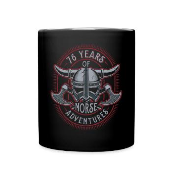 76 ans d’aventures nordiques - 76e anniversaire - Mug uni - noir - Devant