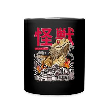 Kaiju Dragon Barbu Oeuf Monstre Japonais Anime - Mug uni - noir - Devant