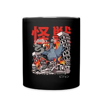 Kaiju Pigeon Anime Japonais Monster Bird - Mug uni - noir - Devant