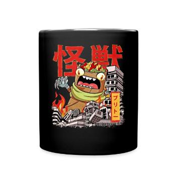 Kaiju Burrito Japanisch Anime Monster Mexikanische - Tasse einfarbig - Schwarz - Vorne