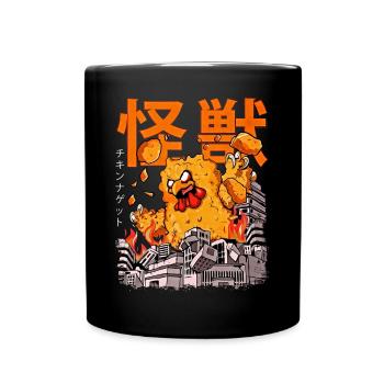 Kaiju Chicken Nugget Japanese Anime Monster Nug - Full Colour Mug - black - Front