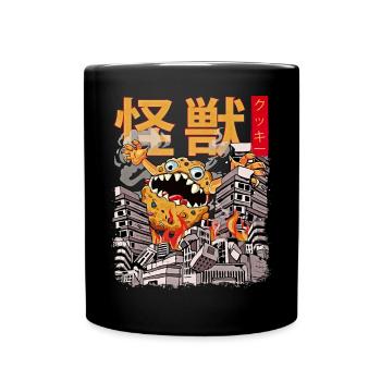 Kaiju Biscuit Japanese Anime Monster Pastry Baking - Full Colour Mug - black - Front