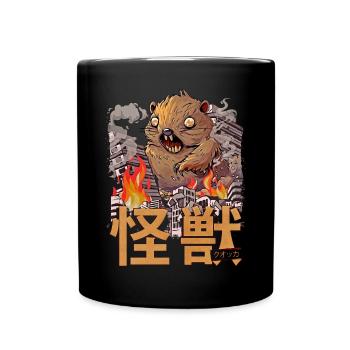 Kaiju Quokka Japanese anime monster - Full Colour Mug - black - Front